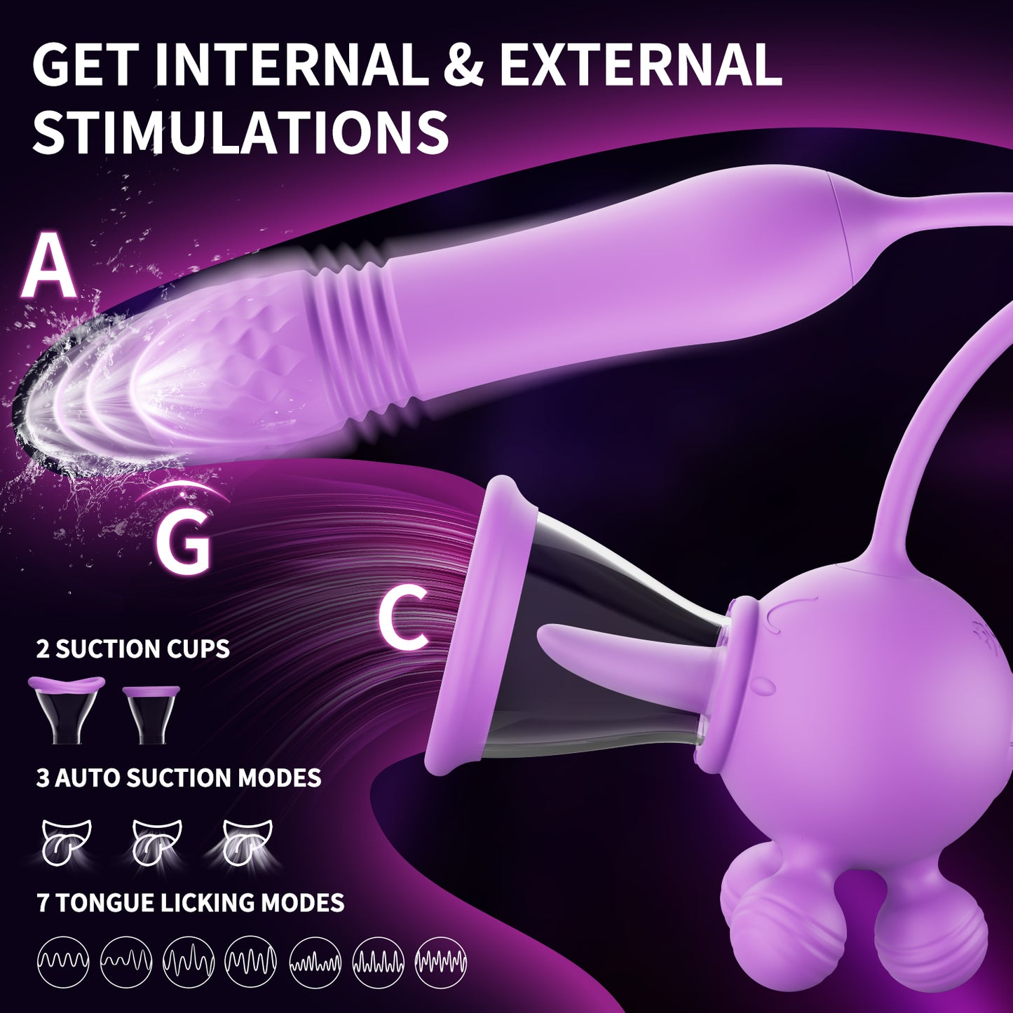 Octopus Sucking Vibrator 4 in 1